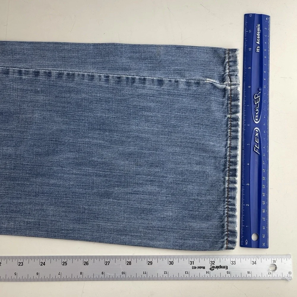 Levis Jeans Mens 36x34 Blue 527 Boot Cut Distressed Denim Cowboy Grunge Y2K